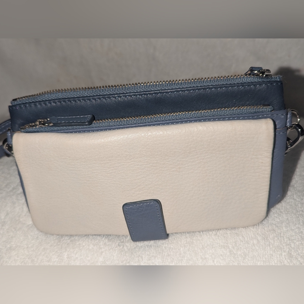 Levenger leather crossbody bag clutch wallet.